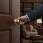 Premium Round Mushroom Mortice Door Knob - 58mm Antique Brass Finish for Traditional Style Doors - Image 2