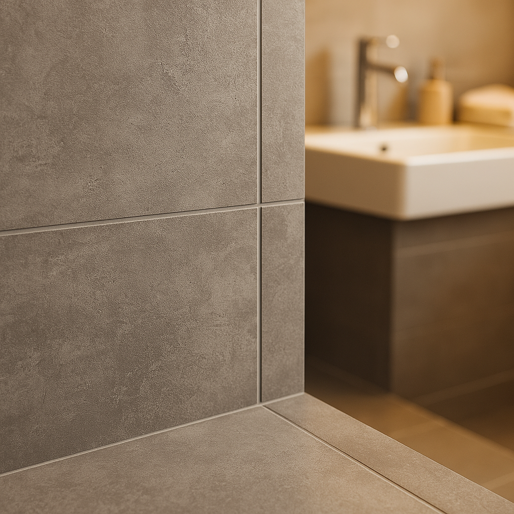 Urban Smooth Ash Matt Porcelain Wall & Floor Tile - detail view