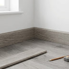 Medium Grey Round Pencil Laminate Skirting Board 2400 x 15 x 95mm