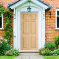 External Oak Door Unfinished 6 Panel Solid Timber Core