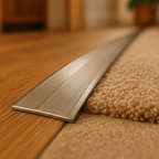 900mm Self-Adhesive Door Profile in Brushed Steel for Easy Adaptation - detail view