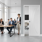 Premium Fire Rated Pocket Door System with Galvanized Steel Frame and Adjustable Features for Sophisticated Spaces