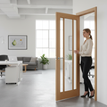 Premium Clear Glazed Internal Door with A-Grade Oak Veneer and Engineered Construction for Strength and Stability