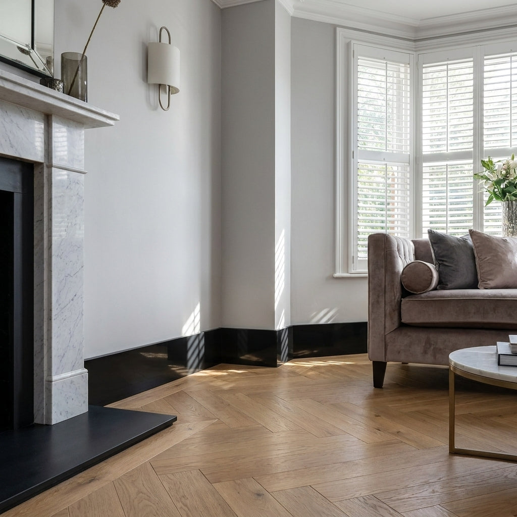 Fully Finished Jet Black Square Profile Architrave 2100x69x18mm Pack of 5
