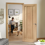 Premium Fully Finished Internal Oak Door with Engineered Construction and Decorative Beading for Modern and Traditional Interiors