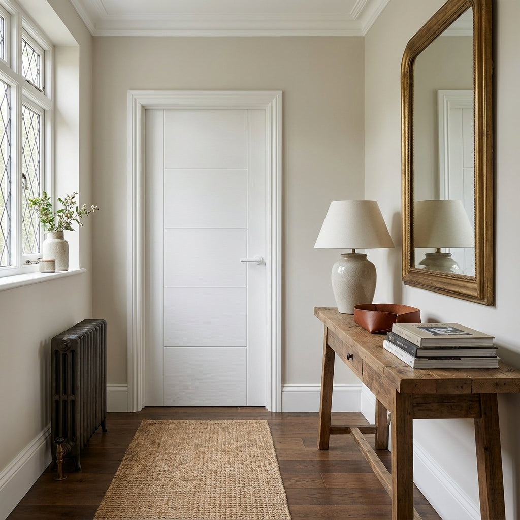 Internal White Primed Parma Door - Semi-Solid Core Finish