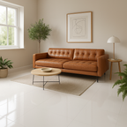 High Gloss White 6mm Rigid Core LVT Flooring with Lustre Finish