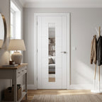 Internal White Door with 1 Light Clear Glass Glazing, Primed Finish