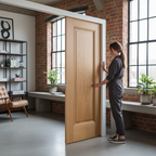 Premium 1 Panel Pocket Door Set with Galvanized Steel Frame and Adjustable Jambs for Elegant Space Transformation