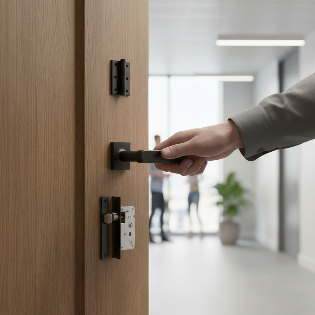 Premium Matt Black Interior Door Handle Pack - Sleek Finish with Hinges and Latch Options for Industrial Style Doors