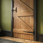 Solid Oak Internal Made-to-Measure Unfinished Rustic Ledged Door - detail view