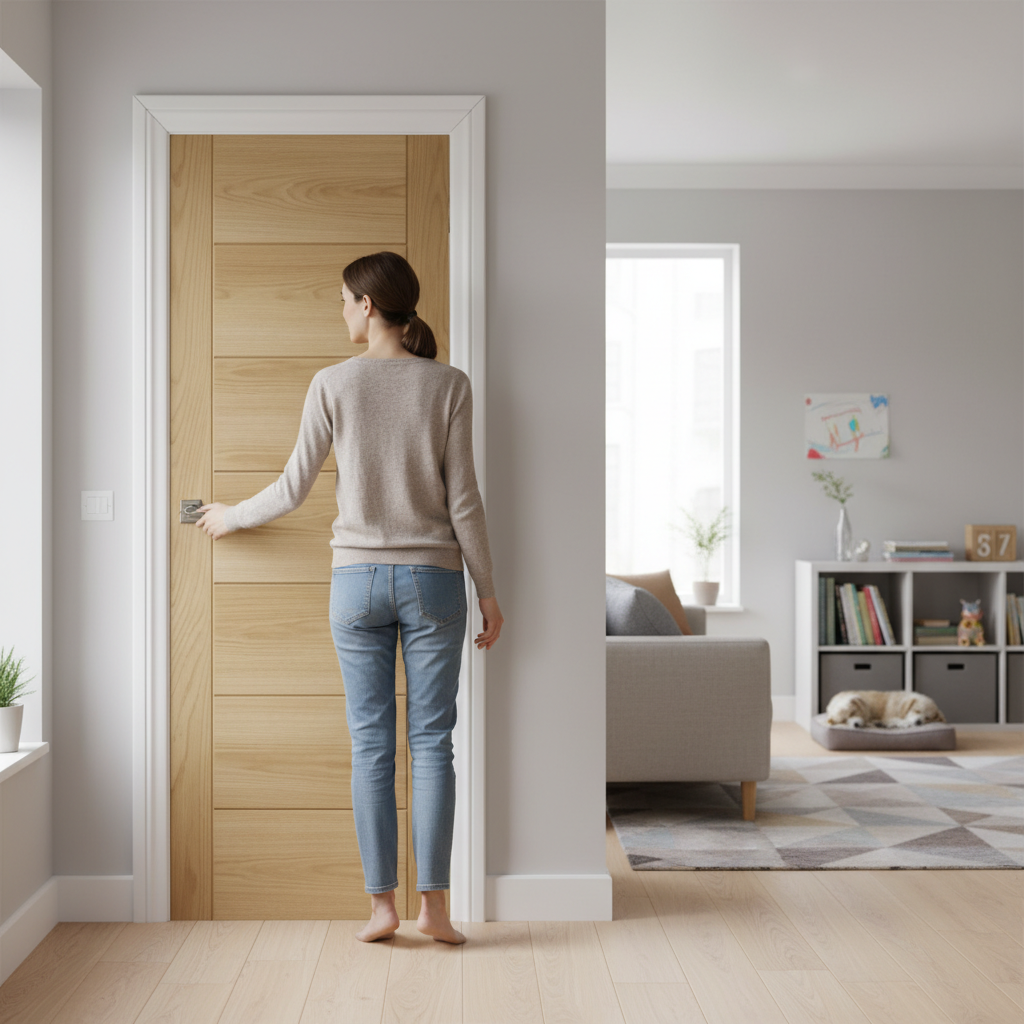 Premium Fully Finished Internal Oak Door with Engineered Core and Real A-Grade Oak Veneer