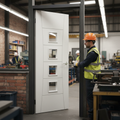 Premium Unglazed Fire Door with White Primed Finish and 10-Year Guarantee - High-Quality Professional Grade for Industrial and Commercial Applications