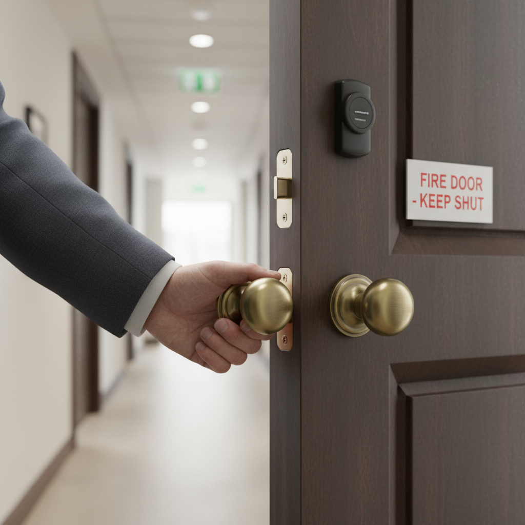 Premium Antique Brass Mushroom Mortice Fire Door Knob Set with Ball Bearing Hinges and Tubular Latch for Enhanced Safety and Elegance