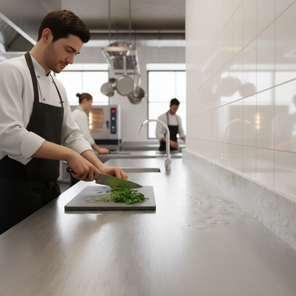 Premium Rounded Edge Upstand 3000mm - Durable Laminate with Stone Effect for Kitchen and Bathroom Elegance