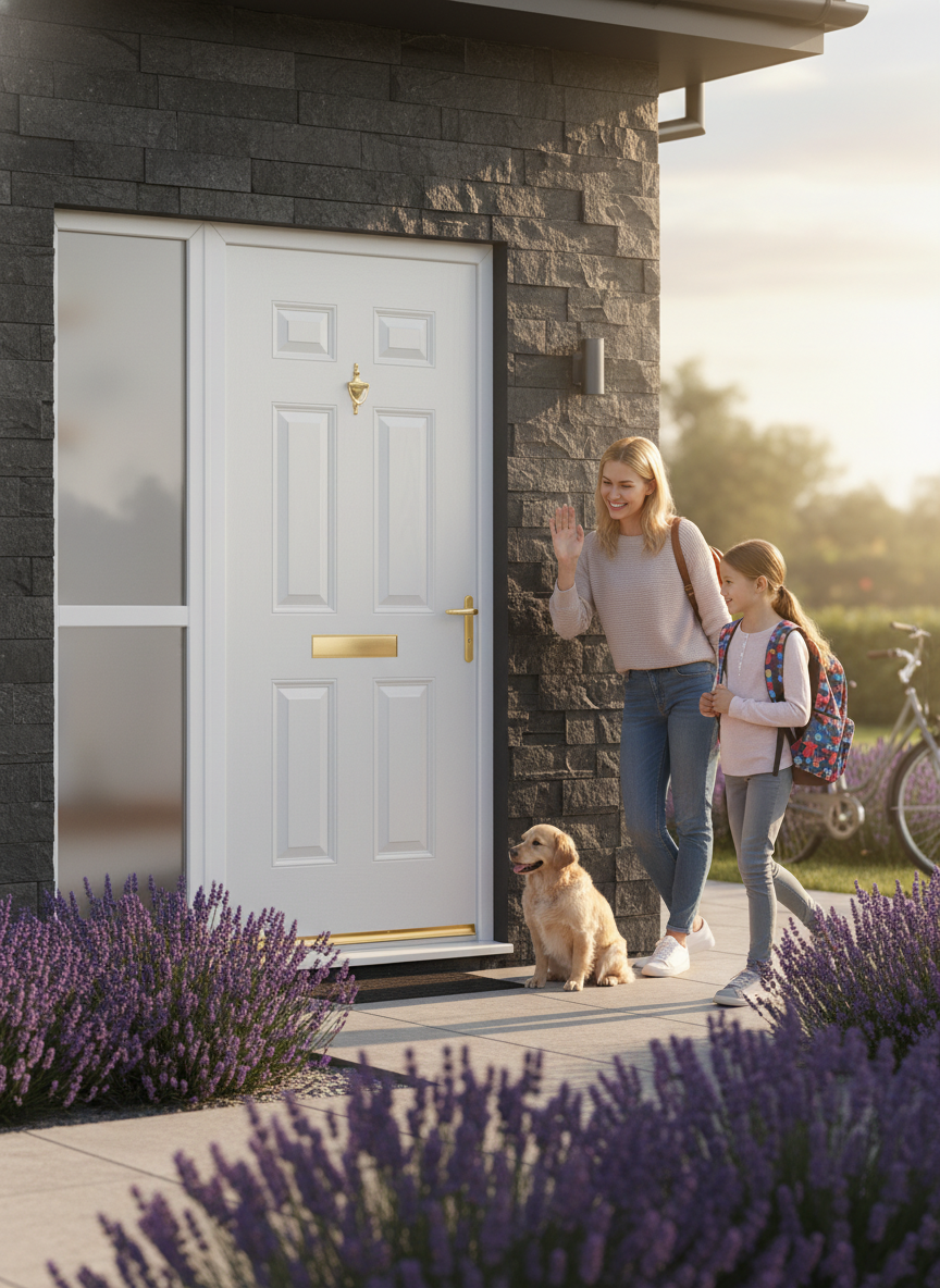 Premium External Fire Doorset with Sidelight - 30 Minute Fire Resistance, Durable GRP Construction, Multiple Color Options