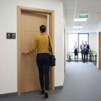 Premium Oak Fire Door FD60 - Solid Core Construction, Vertical and Horizontal Panels, and FSC Certified Timber