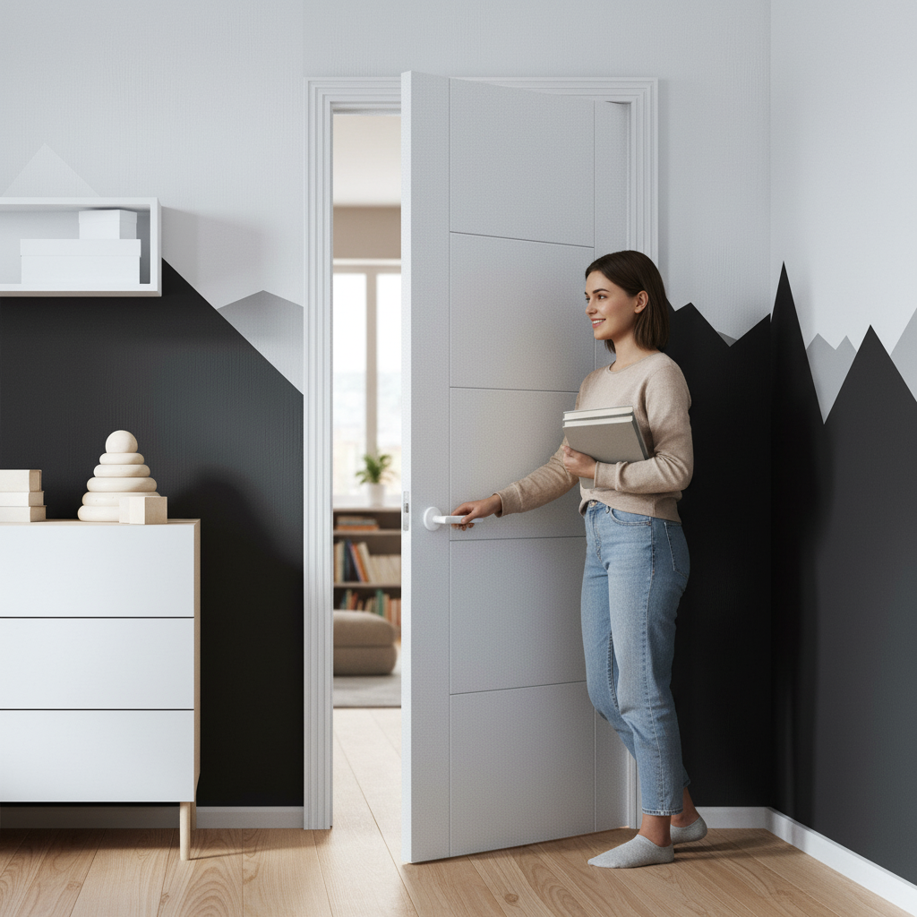 Internal White Primed Parma Door with Semi-Solid Core for Complete Privacy and Easy Finishing - Image 2