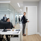 Premium Solid White Contemporary Interior Door with Fire Rating and Engineered Core