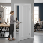 Premium Internal Primed 3 Panel Fire Door with Solid Core and FD30 Rating for Enhanced Safety - Image 2