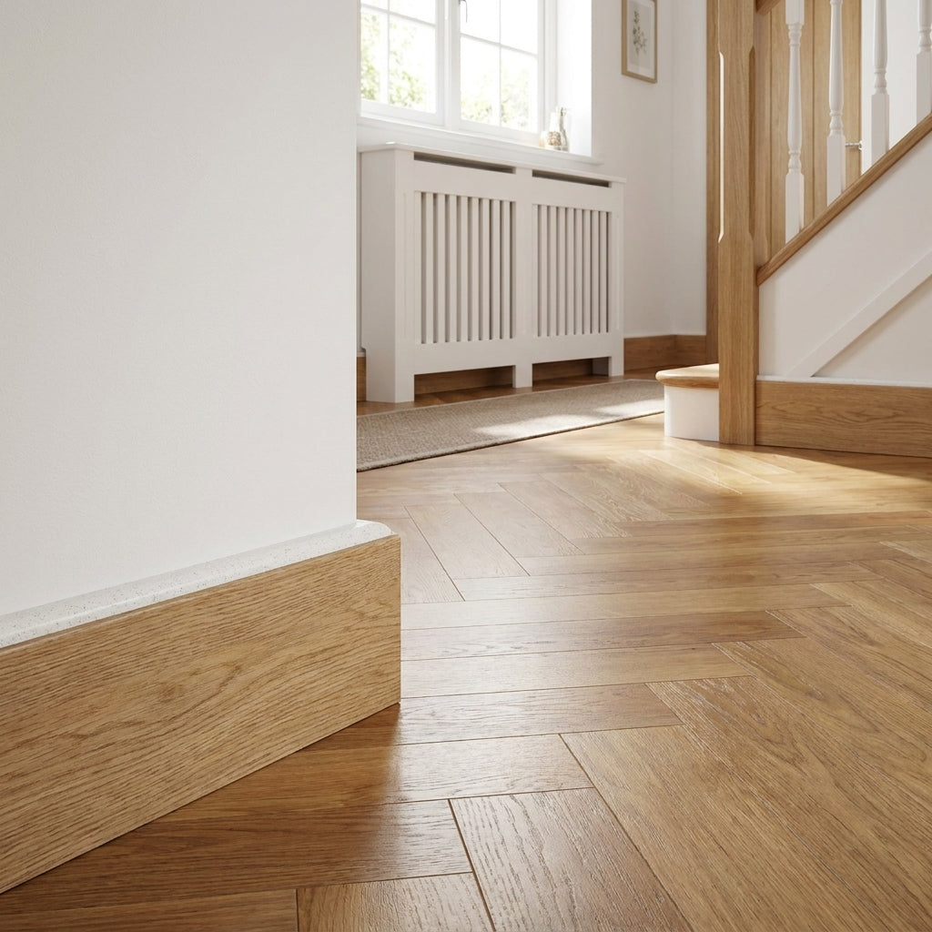 Self-Adhesive Grey Oak Stair Nosing Profile, 900mm x 24.5mm