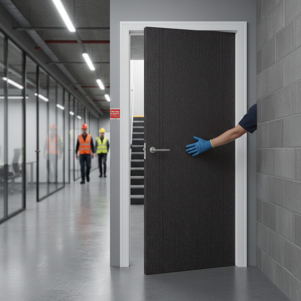 Premium Fire Rated Laminate Door with Textured Finish and 30 Minutes Fire Resistance