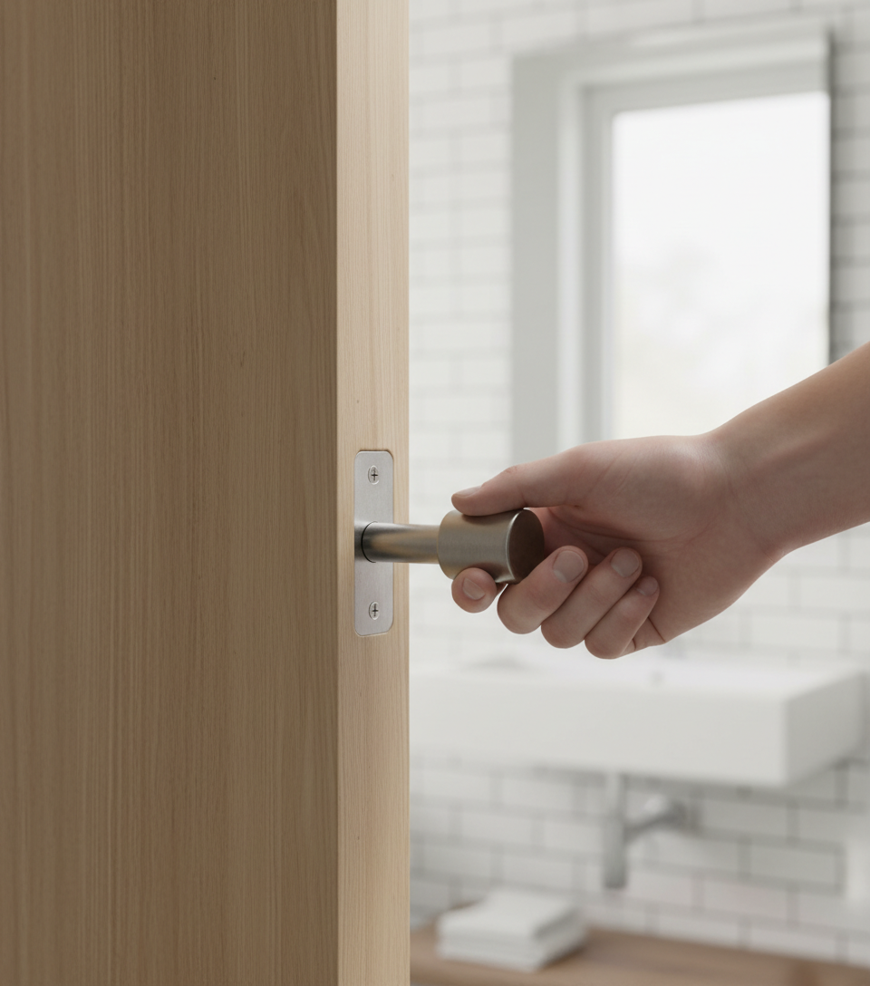 Premium Interior Bathroom Lock 2.5" (64mm) with Easi-T Reverse Function, Fire Door Rated and Durable Construction