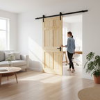 Clear Pine Internal Unfinished 6 Panel Sliding Door with Efficient Top Mounted Kit for Customisation - Image 2