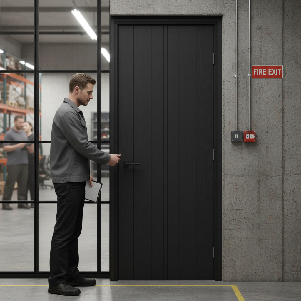 Premium Laminate Fire Door with Modern Design and Durable Finish - High-Quality Professional Grade for Industrial and Commercial Applications