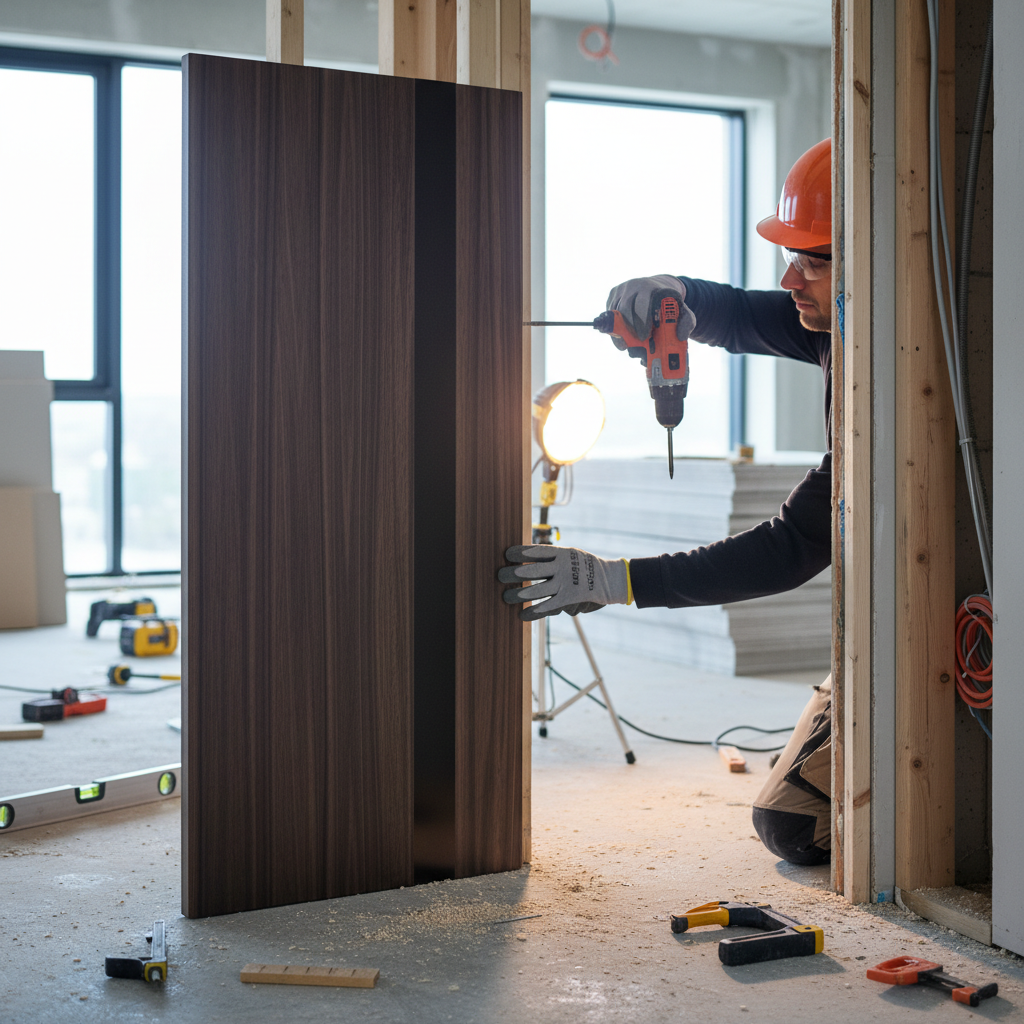 Premium Fully Finished Walnut Fire Door Lining Kit with Intumescent Seal and FSC Certification