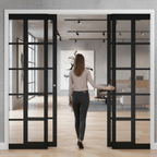 Premium Clear Glazed 4 Door Telescopic Pocket Door System with Adjustable Features and Maintenance-Free Track