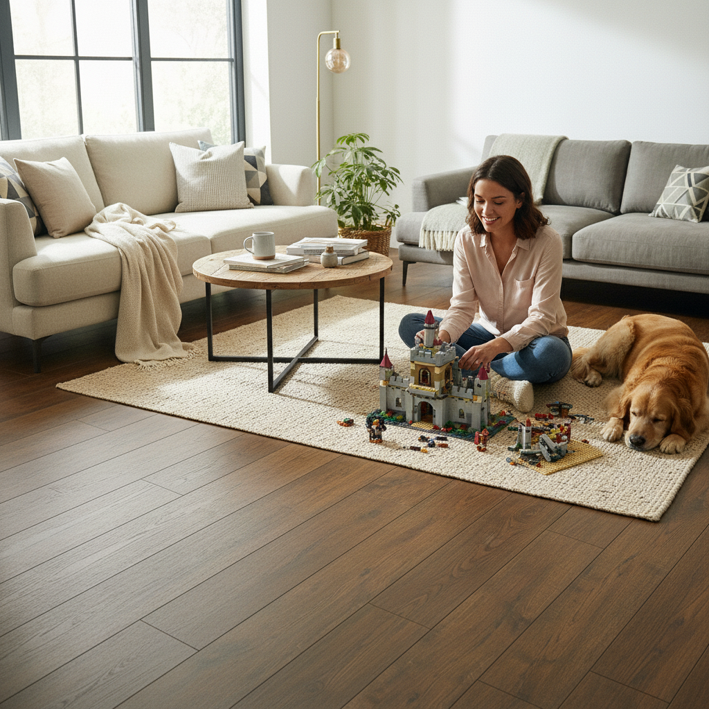 Premium 14mm Engineered Real Wood Flooring with UV Lacquered Finish in Toffee Oak Color for Elegance and Durability