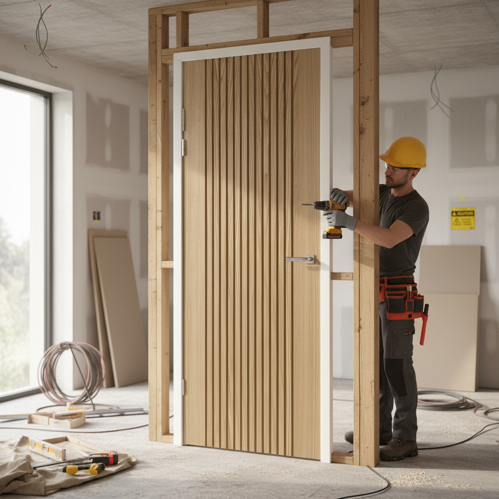 Premium Fully Finished Internal Miami Poplar Door with Solid Engineered Core, Ready for Installation and Lifetime Guarantee
