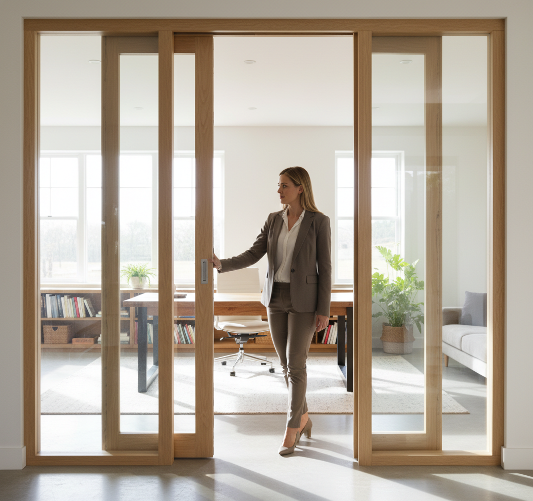 Premium Oak Door Mullion for Exterior Frames - Ideal for Sidelight Configurations