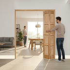 Premium 5 Leaf Bi-Folding Room Divider Set with Slim Line Design and High-Quality Hardware Options