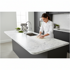 Premium Rounded Edge Laminate Worktop 3000mm x 600mm x 28mm - Durable Stone Effect Finish for Kitchen Elegance