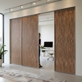 Premium Telescopic 4 Door Sliding System for Interior Wooden Doors - Silent Operation and Seamless Walkway Design