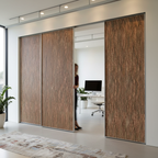 Premium Telescopic 4 Door Sliding System for Interior Wooden Doors - Silent Operation and Seamless Walkway Design