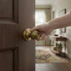 Premium Reeded Door Knob with Concealed Fix Rose and Fire Door Rating, Elegant Design for Comfortable Grip