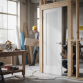 Premium White Internal Fluted Pattern 10 Panelled Door with Solid Core and Eco-Friendly Timber Construction