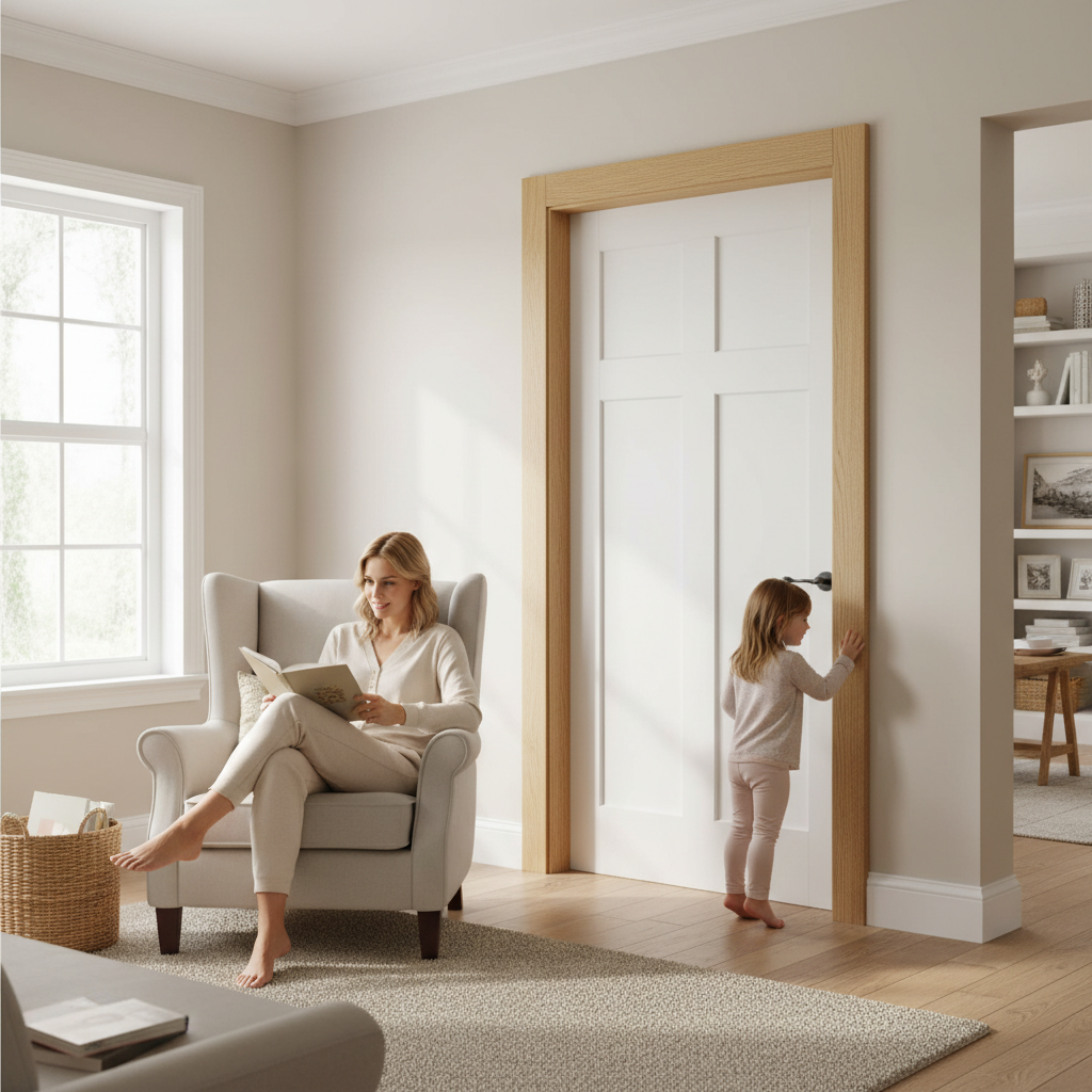 Premium Fully Finished Traditional Oak Architrave - Solid FSC Certified Board with Beautiful Design for Internal Doors