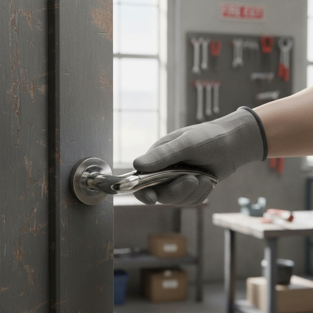 Premium Modern Door Handle with Etched Dot Pattern Design for Stylish Interiors - High-Quality Professional Grade for Industrial and Commercial App...