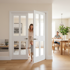 Premium Clear Glazed French Doors with Twinlight Design for Natural Light and Elegance