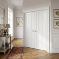 Internal 3 Panel White Primed Pair Door - Solid Core Construction