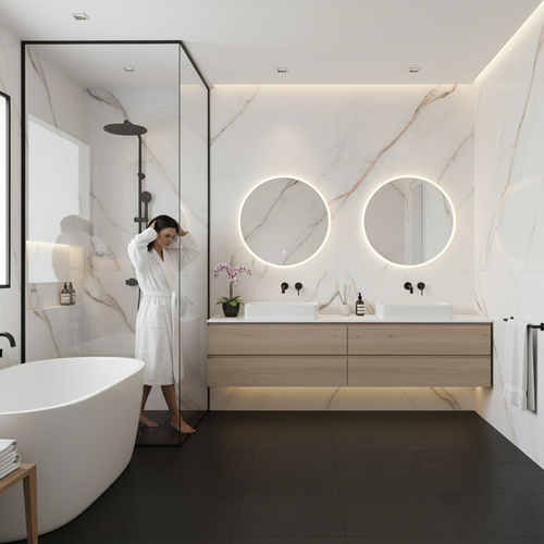 Premium Beige PVC Gloss Waterproof Wall Panelling - Durable and Mould-Resistant for Easy Maintenance - Image 2
