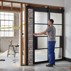 Premium Chelsea Pocket Door System with Reeded Glass Door and Galvanised Steel Frame for Smooth Operation