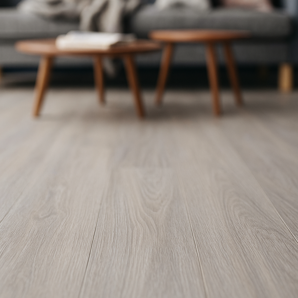 5mm Rigid Core LVT Flooring in Cool Grey for Modern Interiors - detail view