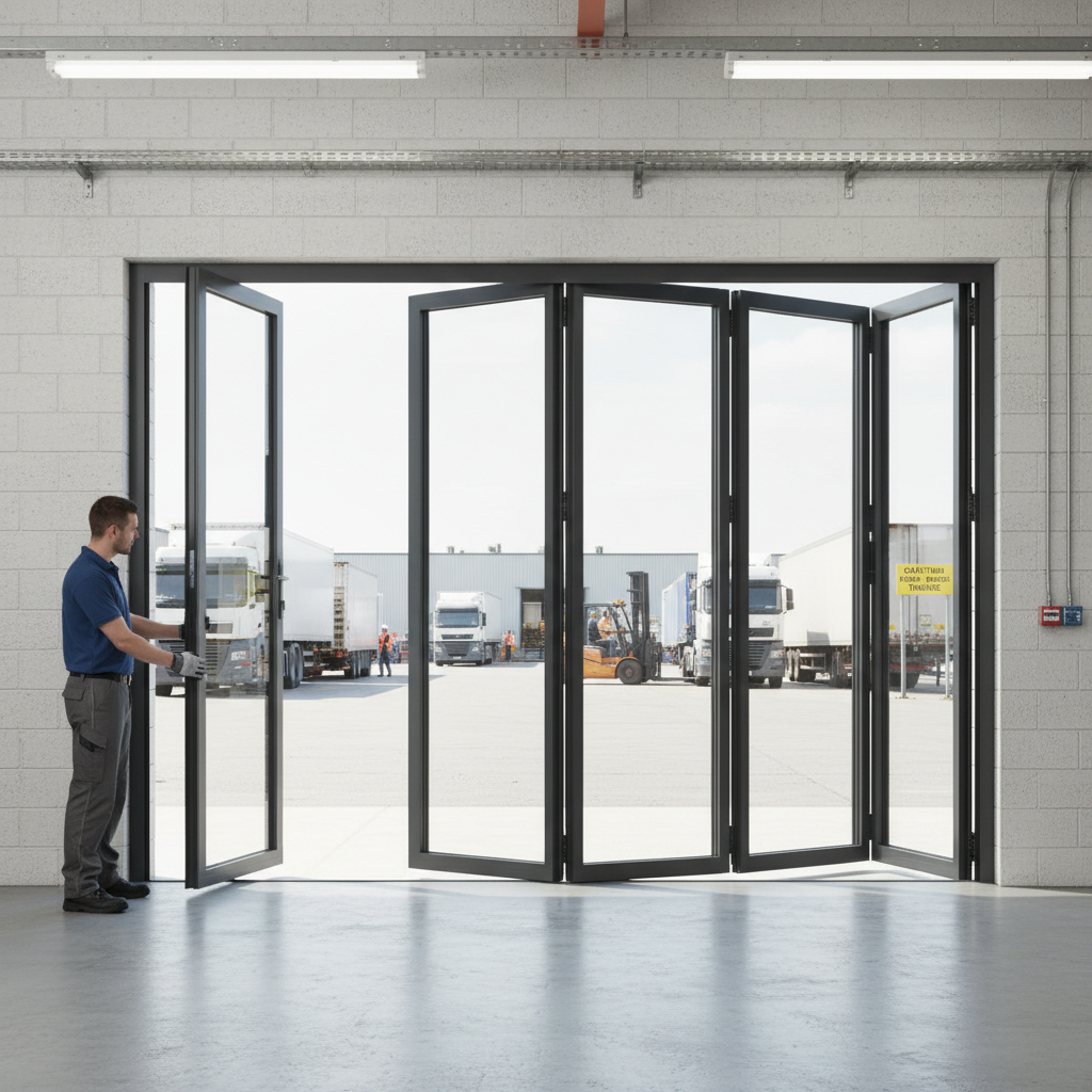 Premium 13.2ft Slimline Grey Aluminum Bifold Doors with Double Glazed Low-E Glass and Thermal Efficiency