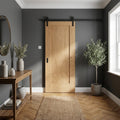 Internal Oak Sliding Door Unfinished 1-Panel Pattern 10 Design