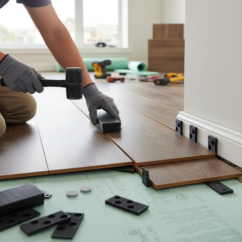 Premium Laminate Flooring Fitting Kit - Hammering Block, Spacers, and Pull Bar for Easy Installation - Image 2